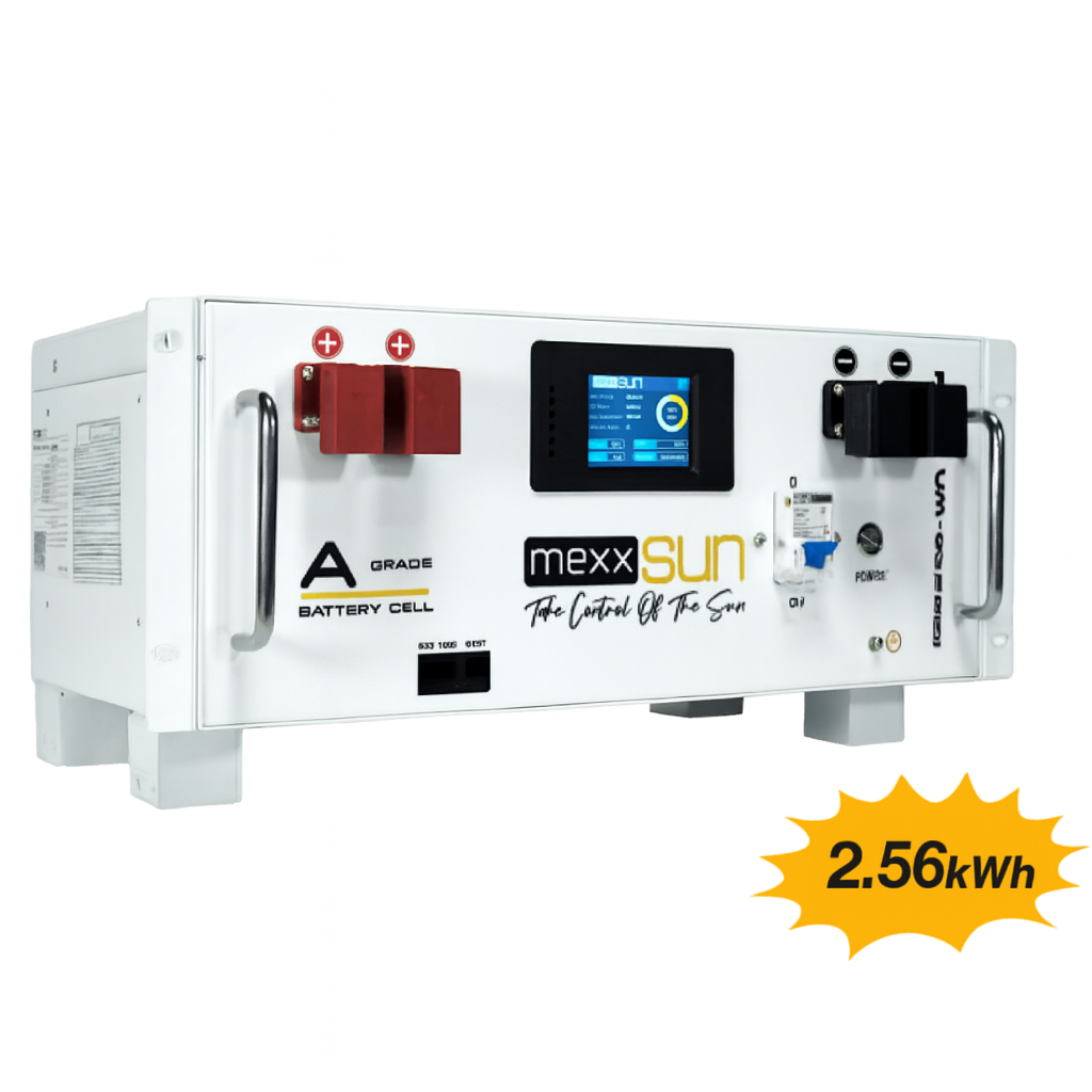 25.6 Volt-100Ah 2.56KWh LifePo4 Kaset/Rack Tipi Lityum Akü