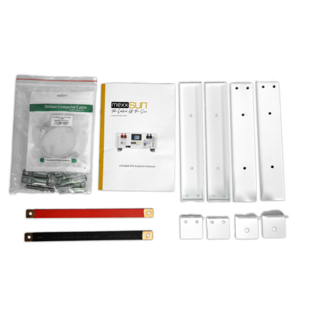 25.6 Volt-100Ah 2.56KWh LifePo4 Kaset/Rack Tipi Lityum Akü