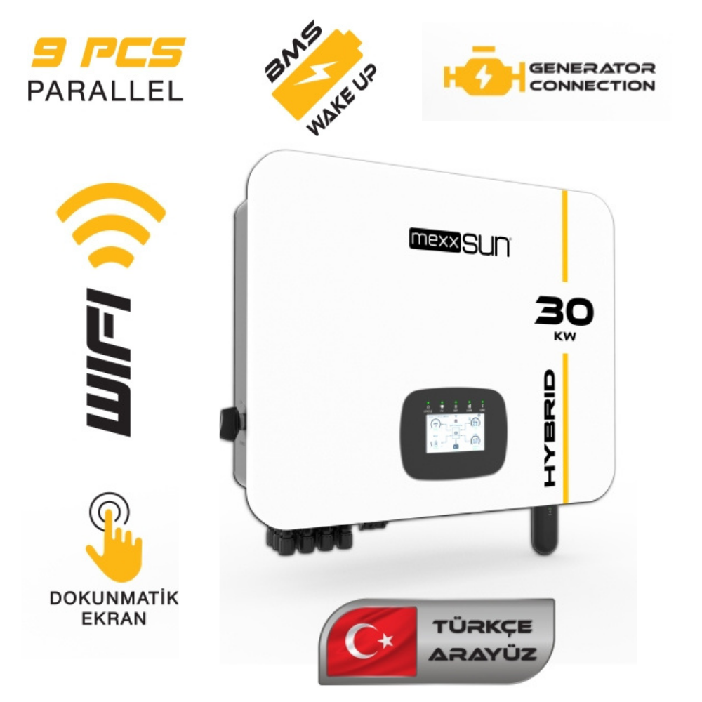 30 KW Hibrit Trifaze On-Grid İnverter (HV)
