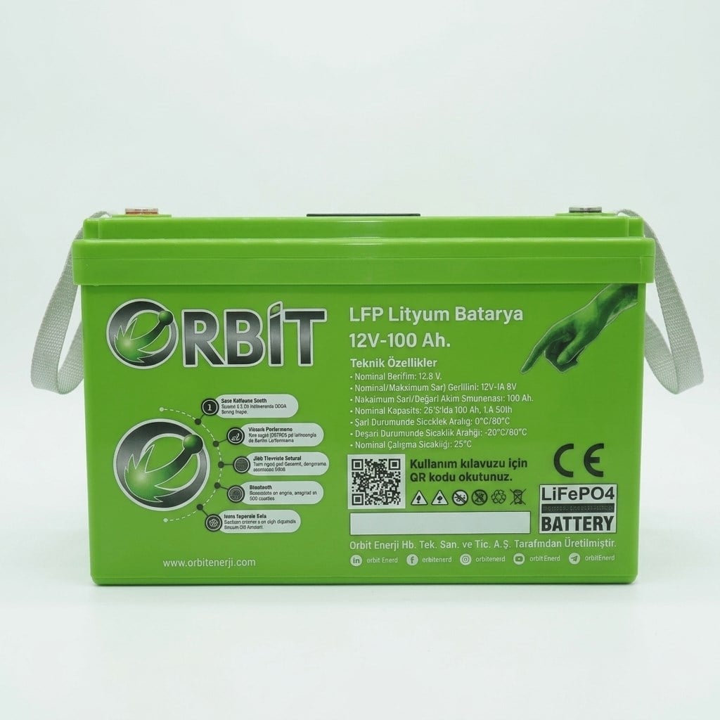 12 Volt-100Ah LifePo4 Lityum Akü