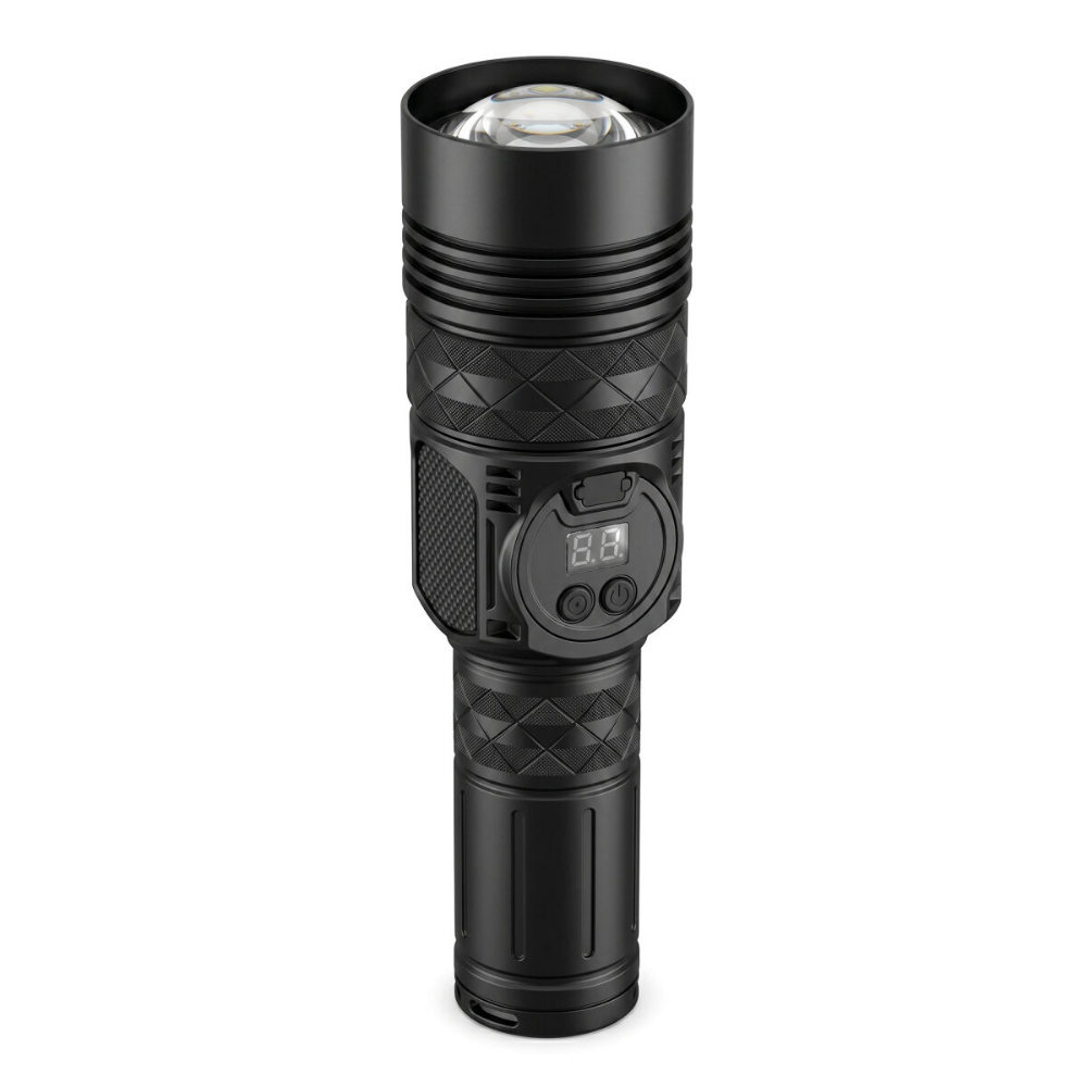 10.000 Lümen 60 Watt Lazer + Cob Ledli Usb Şarjlı El Feneri