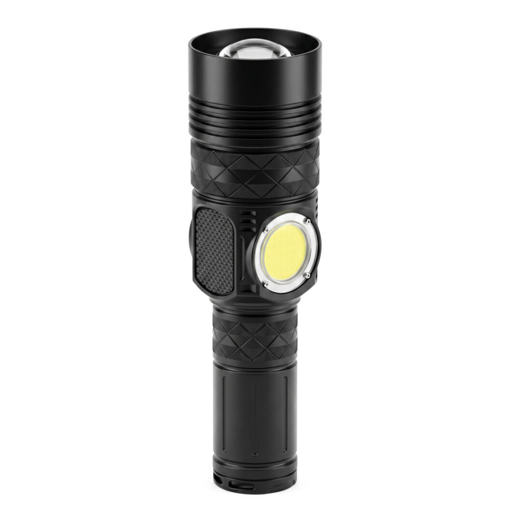 10.000 Lümen 60 Watt Lazer + Cob Ledli Usb Şarjlı El Feneri