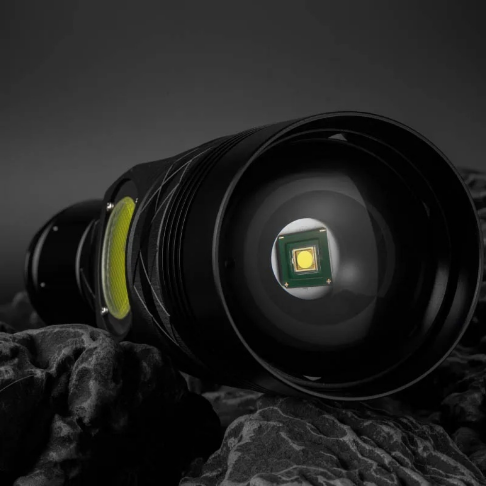 10.000 Lümen 60 Watt Lazer + Cob Ledli Usb Şarjlı El Feneri