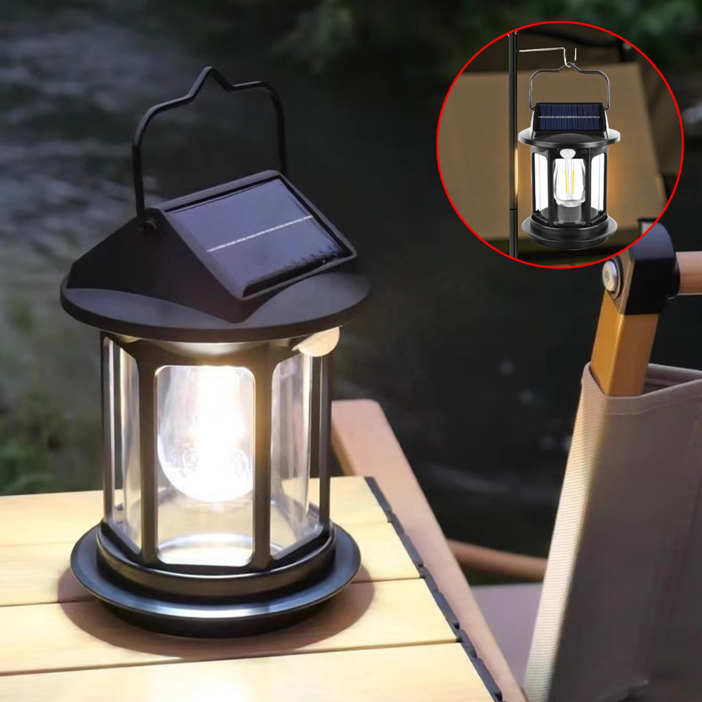 Fonksiyonel Solar + USB Şarjlı Duvar ve Kamp Lambası
