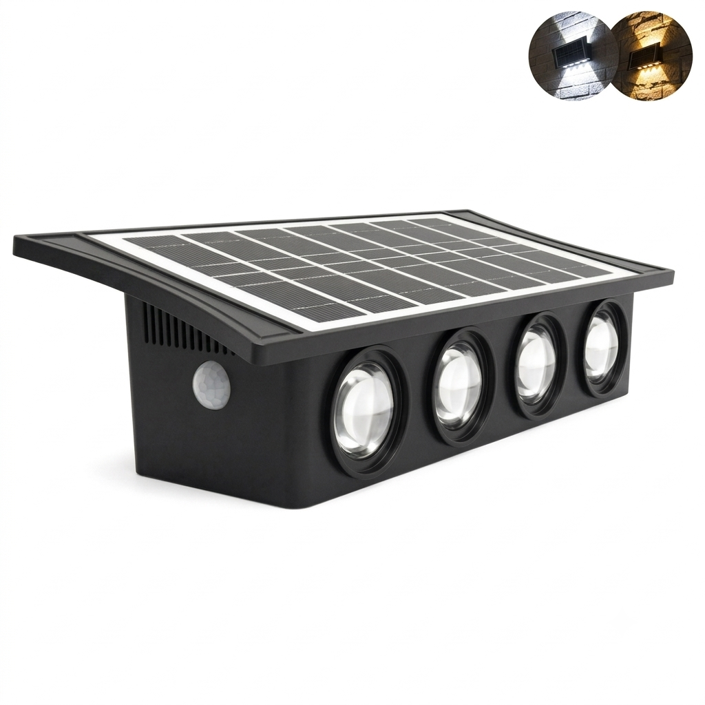Solar 8 Ledli Çift Yönlü Dekoratif Duvar Apliği (Çift Renkli)