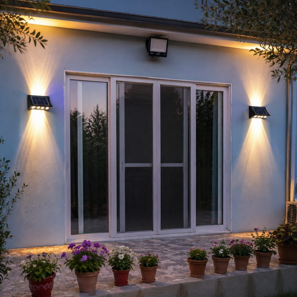 Solar 8 Ledli Çift Yönlü Dekoratif Duvar Apliği (Çift Renkli)