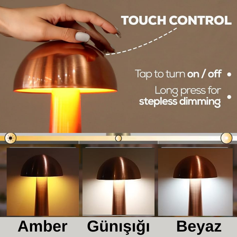 Sakarya Dokunmatik Şarjlı Dekoratif Led Masa Lambası