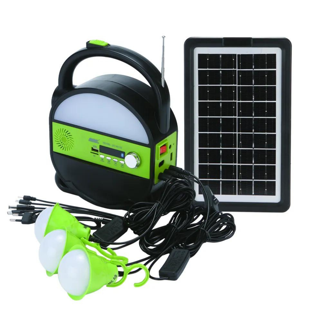 Solar Güneş Enerjili Radyolu Hazır Aydınlatma ve Kamp Seti
