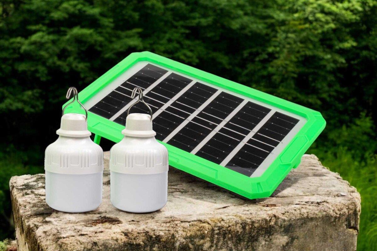 Solar Güneş Enerjili Şarjlı Kamp Seti ( 2 Ampullü )