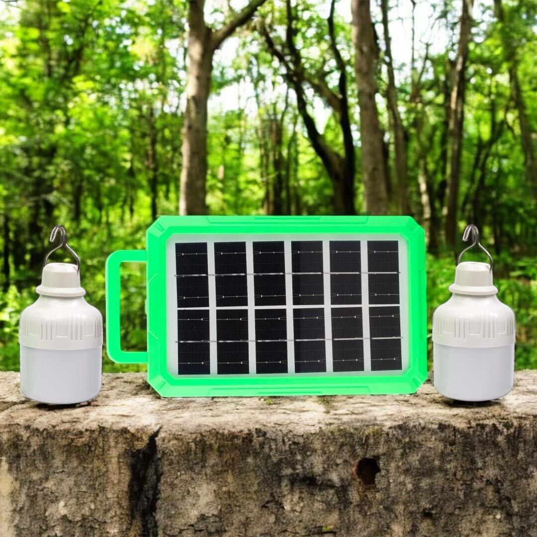 Solar Güneş Enerjili Şarjlı Kamp Seti ( 2 Ampullü )