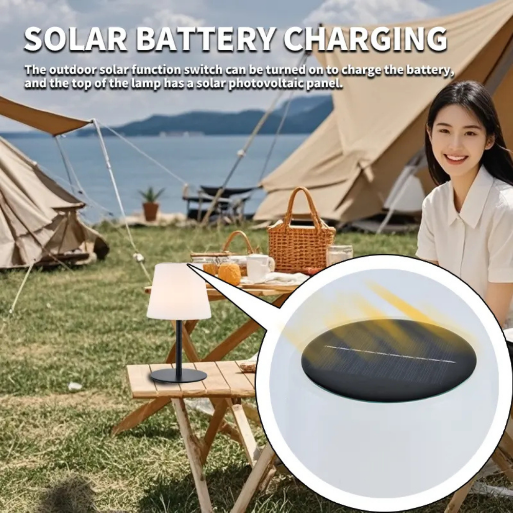 Solar Şarjlı Dekoratif Dış Mekan Led Masa Lambası