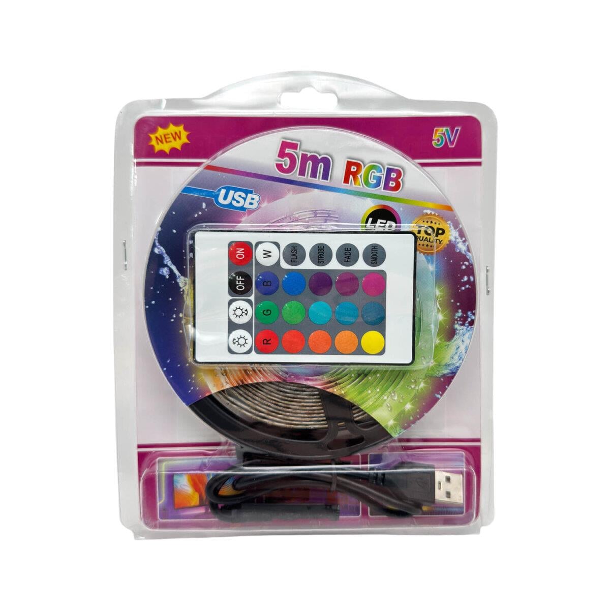USB İle Çalışan İç Mekan Şerit Led (5 Metre Paket + Kumandalı RGB)