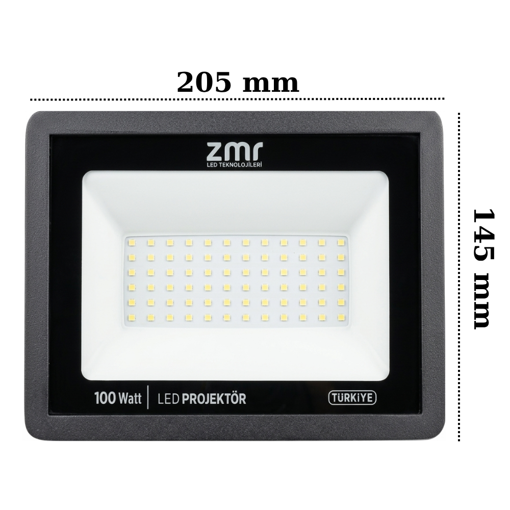 Optima 100 Watt Ultra Slim Led Projektör (Beyaz Işık)