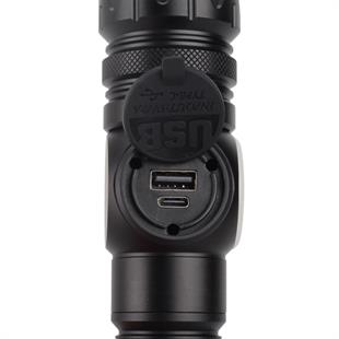 10 Watt + Cob Ledli Ayarlanabilir Zoomlu USB Şarjlı El Feneri