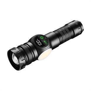 10 Watt + Cob Ledli Ayarlanabilir Zoomlu USB Şarjlı El Feneri