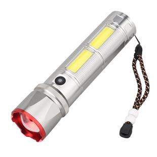 10 Watt TG Led + 2X3 Watt Cob Ledli USB Şarjlı Zoomlu El Feneri