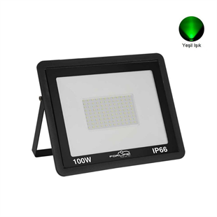 100 Watt Slim Kasa Led Projektör (Yeşil Işık)