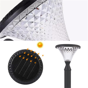 100Watt Güneş Enerjili Solar Bahçe Armatürü ( 80cm Direkli )