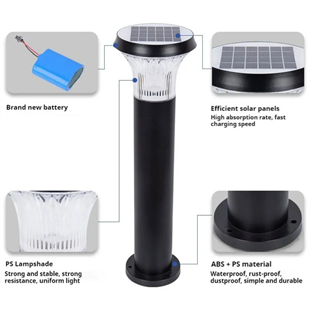 100Watt Güneş Enerjili Solar Bahçe Armatürü ( 60cm Direkli )