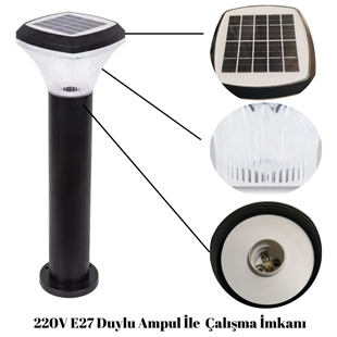 100Watt Güneş Enerjili Solar Bahçe Armatürü ( 60cm Direkli )