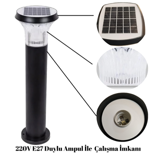100Watt Güneş Enerjili Solar Bahçe Armatürü ( 60cm Direkli )
