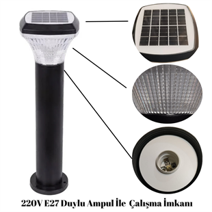100Watt Güneş Enerjili Solar Bahçe Armatürü ( 60cm Direkli )