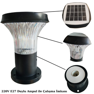 100Watt Güneş Enerjili Solar Set/Baba Üstü Bahçe Armatürü