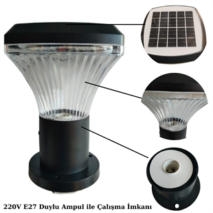 100Watt Güneş Enerjili Solar Set/Baba Üstü Bahçe Armatürü
