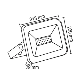 150 Watt Slim Kasa Led Projektör (Beyaz Işık)