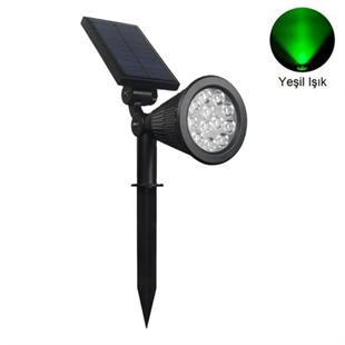 18Watt Solar Çim / Bahçe Aydınlatma Armatürü (Yeşil Işık)