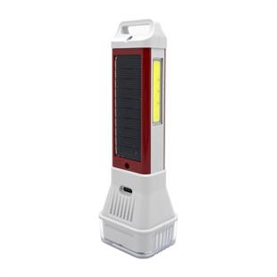 2 Watt Led + Cob Ledli USB + Solar Şarjlı El Feneri