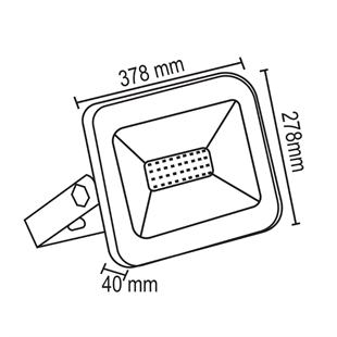 200 Watt Slim Kasa Led Projektör (Beyaz Işık)