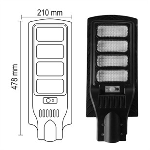 200Watt Solar Güneş Enerjili Bahçe ve Sokak Lambası