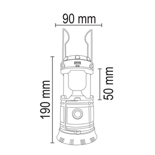 20Watt Solar Kızaklı Kamp Lambası