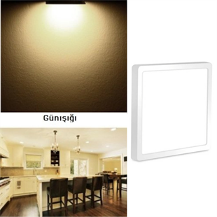 24Watt Sıva Üstü Kare Led Panel Armatür (Günışığı)
