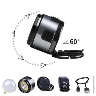 3 Watt + Cob Ledli USB Şarjlı Kafa Feneri