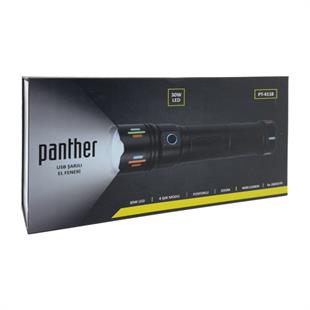 30 Watt Lazer Ledli Zoomlu USB Şarjlı Powerbank Özelllikli El Feneri