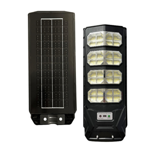 300 Watt Güneş Enerjili Solar Sokak ve Yol Aydınlatma Armatürü (Beyaz Işık)