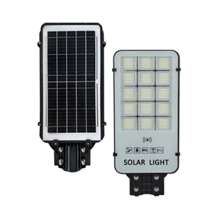 300 Watt Güneş Enerjili Solar Sokak ve Yol Aydınlatma Armatürü (Beyaz Işık)