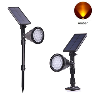 30Watt Fonksiyonel Solar Çim / Bahçe Aydınlatma Armatürü (Amber Işık)