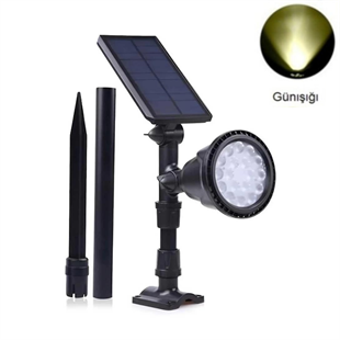 30Watt Fonksiyonel Solar Çim / Bahçe Aydınlatma Armatürü (Günışığı)