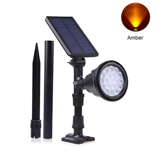 30Watt Fonksiyonel Solar Çim / Bahçe Aydınlatma Armatürü (Amber Işık)
