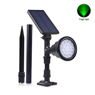 30Watt Fonksiyonel Solar Çim / Bahçe Aydınlatma Armatürü (Yeşil Işık)