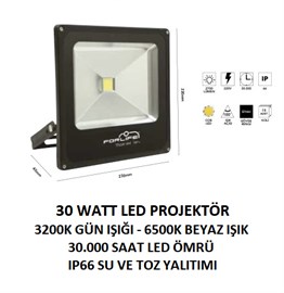 30 Watt Slim Led Projektör