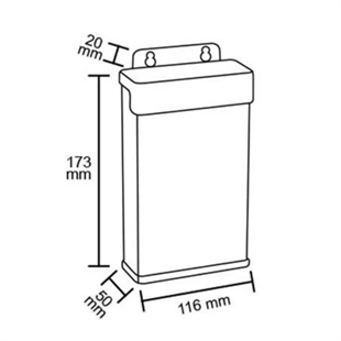 33 Amper 12 Volt 400 Watt Yağmur Korumalı Led Trafosu