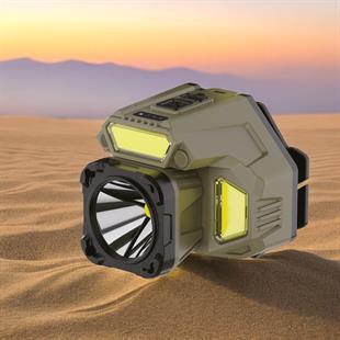 5 Watt + 3 COB Ledli USB Şarjlı Kafa Feneri