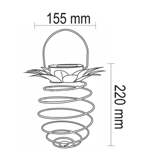 5 Watt Solar Ananas Dekoratif Bahçe Armatürü