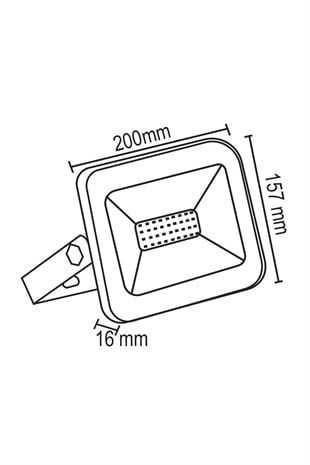 50 Watt Slim Kasa Led Projektör (Yeşil Işık)