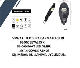 50Watt Led Sokak ve Bahçe Armatürü