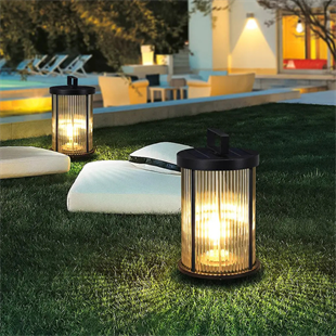 60 Watt Modern Cam Tasarımlı Solar Alüminyum Bollard Aydınlatma Armatürü